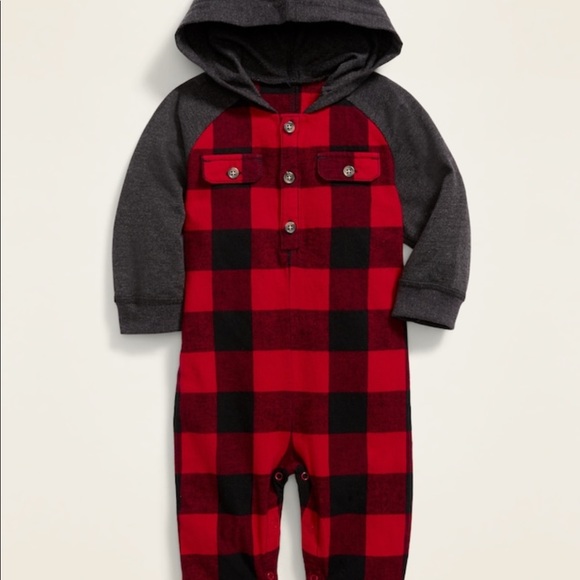 Baby Hooded Raglan One Piece Sz 12 - 18 Months - Picture 8 of 8